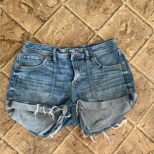 American Eagle Outfitters Distressed Blue Jean Shorts